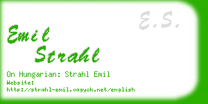 emil strahl business card